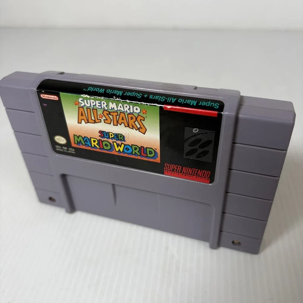Super Mario All-Stars + Super Mario World SNES Nintendo Game Cartridge Only